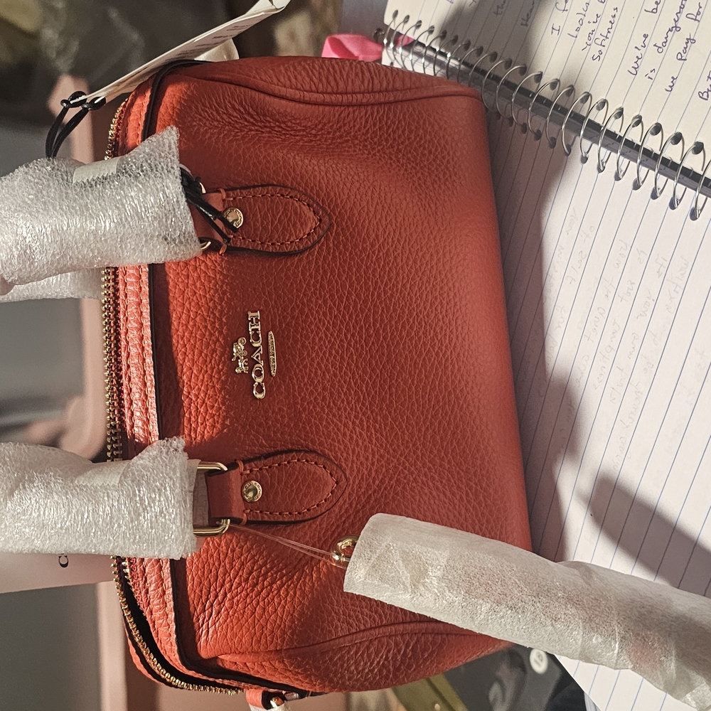 Coach Vibrant Orange Leather Satchel